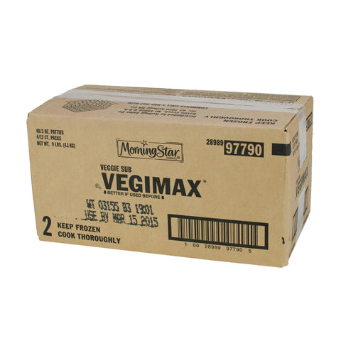 Kelloggs Morningstar VegiMax Veggie Burgers, 3 Ounce -- 48 per case.