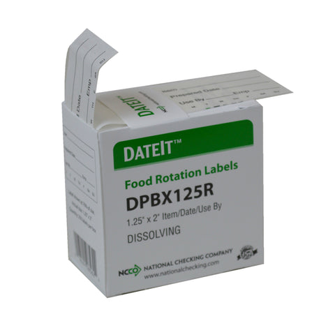 National Checking LABEL DISSOLV 1.25