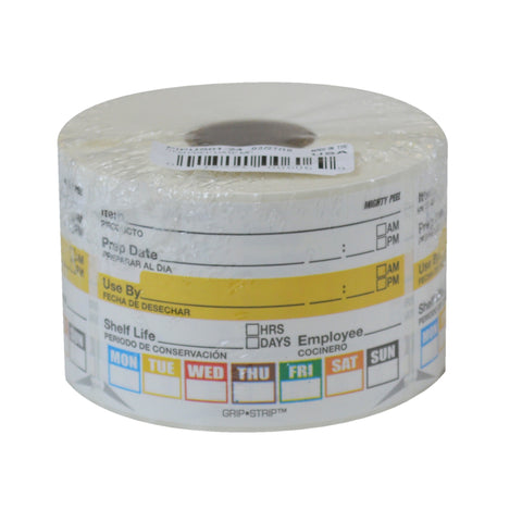 DateIt™ LABEL FOOD PEEL MONDAY-SUNDAY 2X3