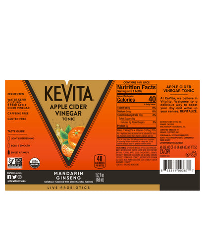 Kevita DRINK CLEANSING PROBIOTIC GINSENG MANDARIN NR