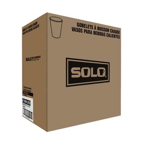 Solo White Paper Hot Cup, 12 Ounce -- 1000 per case