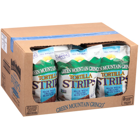 Green Mountain Gringo Organic Blue Tortilla Strips, 8 Ounce -- 12 per case.