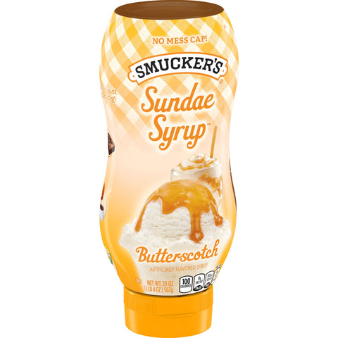 Smuckers Butterscotch Sundae Syrup, 20 Ounce -- 12 per case.