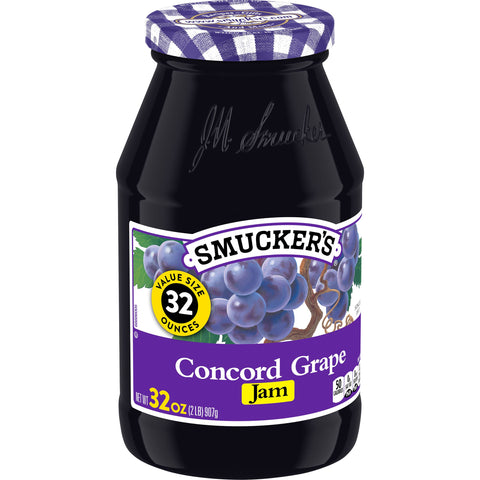 Smuckers Grape Jam, 32 Ounce -- 12 per case.