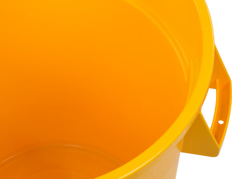 Carlisle CONTAINER WASTE BRONCO™ ROUND YELLOW 32 GAL