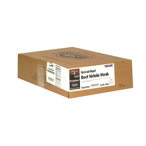 Advance Food Break Away Sirloin Beefsteak, 6 Ounce -- 32 per case.