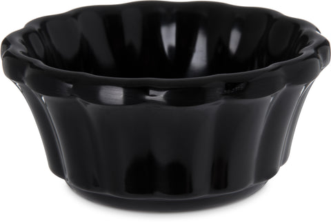 Carlisle RAMEKIN MELAMINE SCALLOP BLACK 3 OZ