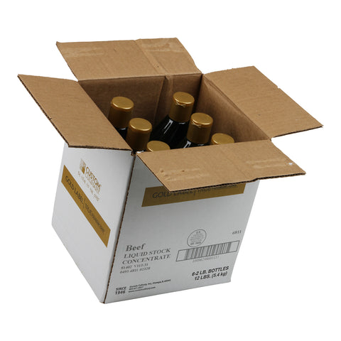 Custom Culinary® Beef Liquid Stock Concentrate 6 x 2 lb. Bottles