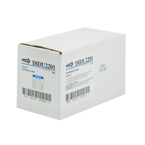 Label Dissolvable Use By Monday Blue 2x2