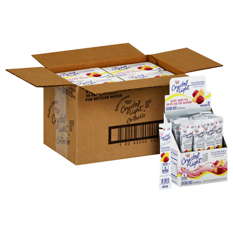 Crystal Light Single Serve Sugar-Free Raspberry Lemonade On-the-Go Powdered Mix, 0.1 ounce -- 120 per case