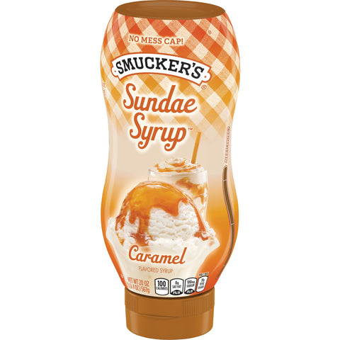 Smuckers Caramel Sundae Syrup, 20 Ounce -- 12 per case.
