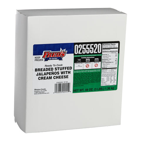 Fred's For Starters® APPETIZER JALAPENO BREADED STUFFED-CREAM CHEESE