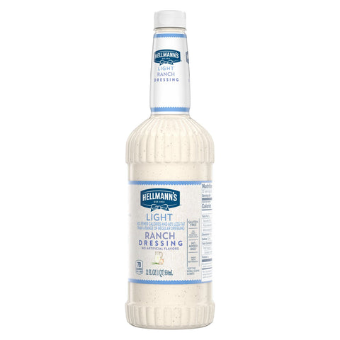 Single Hellmann's Light Ranch Salad Dressing Salad Bar Bottles, 32 Ounce