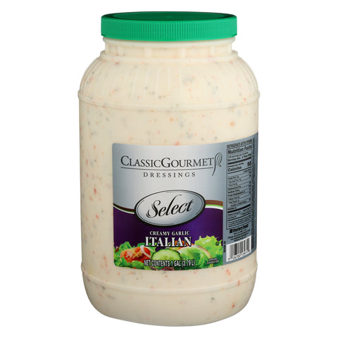 Ventura Foods Classic Gourmet Select Creamy Garlic Italian Salad Dressing, 4 Gallon.