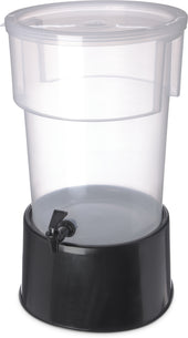 Carlisle ROUND DISPENSER W/BASE 5 GAL-BLACK