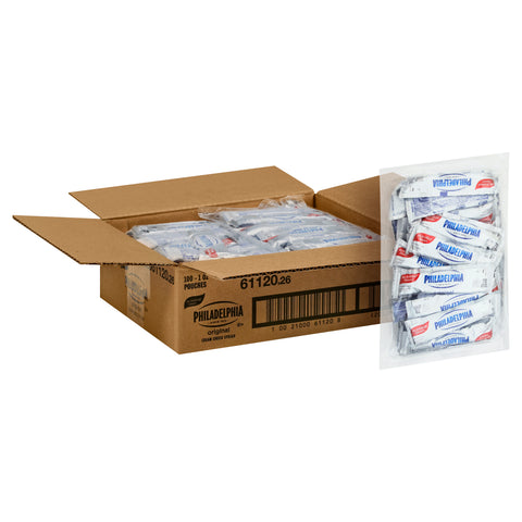 Kraft Philadelphia Original Cream Cheese Spread - Pouch, 1 Ounce -- 100 per case.