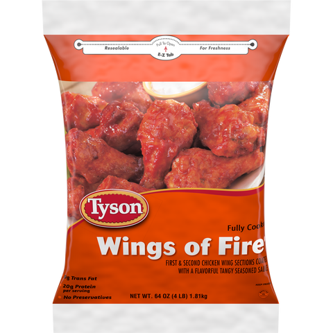 Tyson® CHICKEN WING COOKED GLAZED OF FIRE 10052390928
