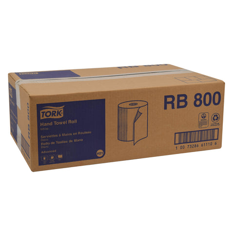 Towel Roll Non Perforated White 7.85x800