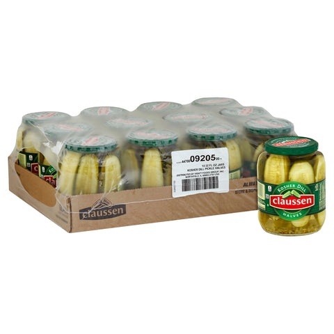 Claussen Kosher Dill Pickle Halves, 32 Ounce -- 12 per case