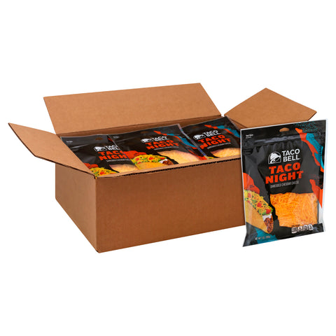 Taco Bell - Taco Night Shredded Cheddar Cheese, 7 Ounce -- 12 per case.