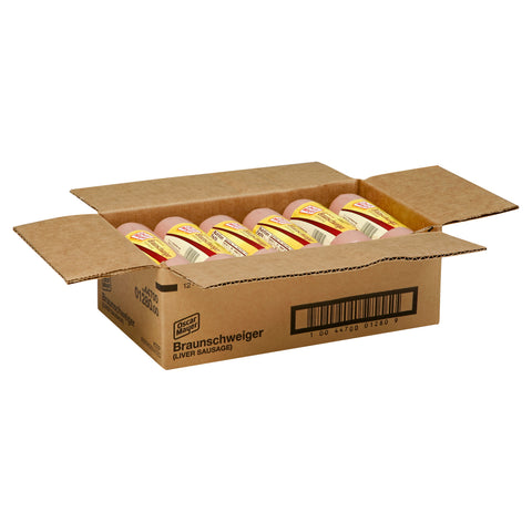 Kraft Oscar Mayer Braunschweiger Liver Sausage - Meat, 8 Ounce -- 12 per case.