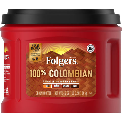 Coffee Ground Colombian Canister