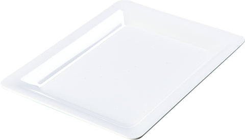 Carlisle DISPLAYWARE™ DESIGNER WIDE RIM RECTANGLE PLATTER WHITE 17X13