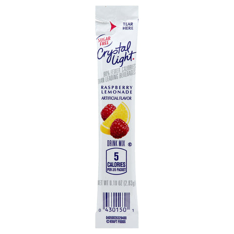 Crystal Light Single Serve Sugar-Free Raspberry Lemonade On-the-Go Powdered Mix, 0.1 ounce -- 120 per case