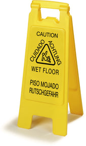 Sign Wet Floor 2 Side Yellow Cdn