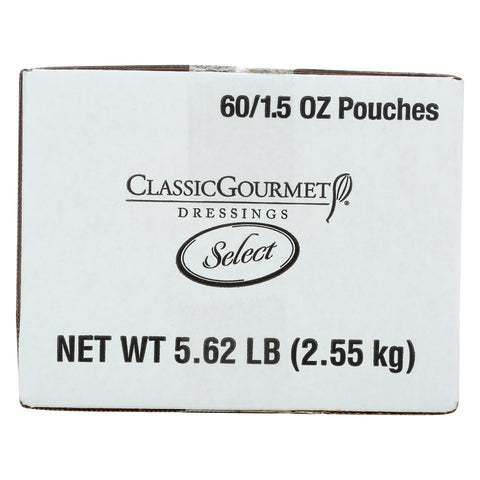 Classic Gourmet Fat Free Italian Gold Peach Dressing, 1.5 Ounce Pouch -- 60 per case.