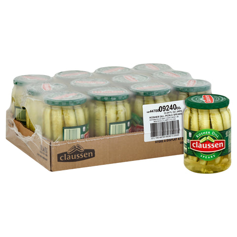 Kraft Claussen Dill Spear Pickle, 24 Ounce -- 12 per case.
