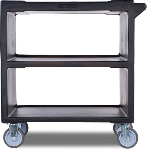 Carlisle SERVICE CART PLASTIC 3 SHELF BLACK 33X20