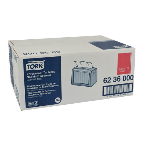 Dispenser Napkin Tabletop Red 5.7x7.5x12