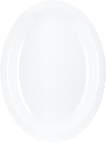 Carlisle PLATTER TRAY OVAL KINGLINE™ MELAMINE WHITE 12X9