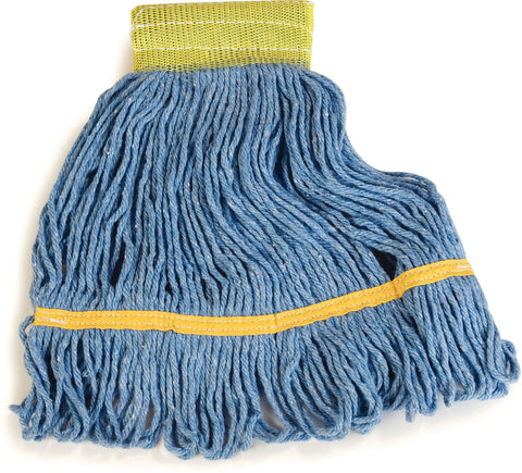 Flo-Pac® MOP SMALL LOOPED-END W/ YELLOW BAND BLUE