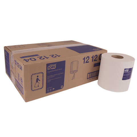 Essity Tork Advanced Soft Centrefeed White 2 Ply Paper Hand Towel Roll - 600 sheets per roll -- 6 rolls per case