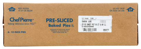 Chef Pierre PIE SWEET POTATO PRE-SLICED 8 CT 10