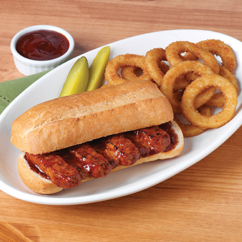 Advance Food Super Rib Chopped Pork Patties, 3 Ounce -- 53 per case.