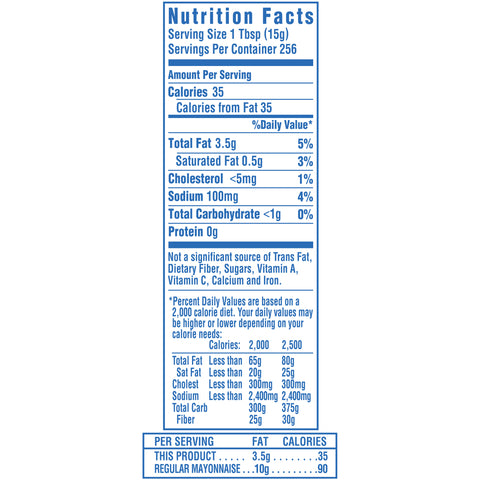 Kraft Mayonnaise Light, 1 Gallon -- 4 Case