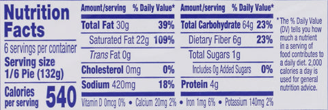 Sara Lee Chef Pierre Chocolate Cream Pie, 28 Ounce -- 6 per case.