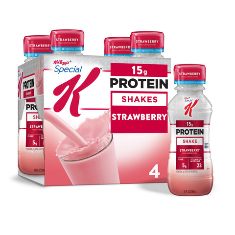 Kelloggs Special K Strawberry Protein Liquid Shake, 10 Fluid Ounce -- 12 per case.