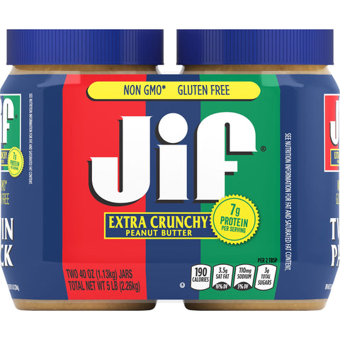 Jif® PEANUT BUTTER CRUNCHY TWIN PACK