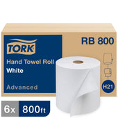Tork Advanced TOWEL ROLL NON PERFORATED WHITE 7.85X800