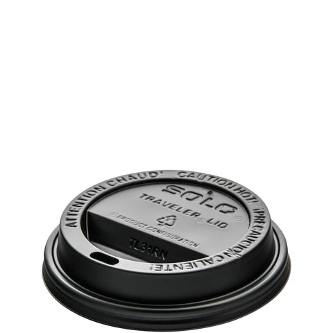 Solo® LID DOME TRAVELER® HOT CUP W/ SIP HOLE BLACK