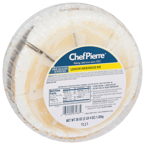 Sara Lee PIE LEMON MERINGUE TRADITIONAL SECONDS 8 SLICCE 10