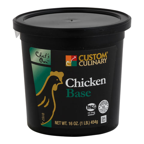 Chefs Own Chicken Base, No Msg Added, Paste, 1 Lb. Jars - 12 Per Case