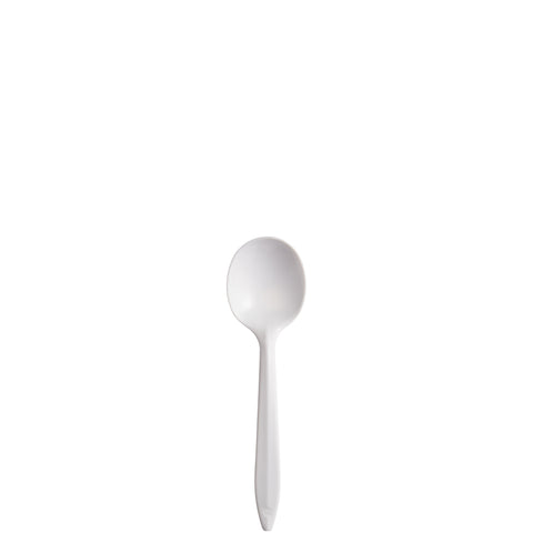 Spoon Soup Plastic Medium Weight White Pp