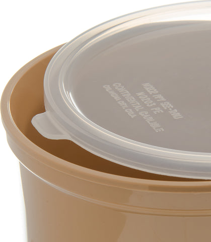 Carlisle CROCK POLY-TUF™ W/ LID BEIGE 1.5 QT