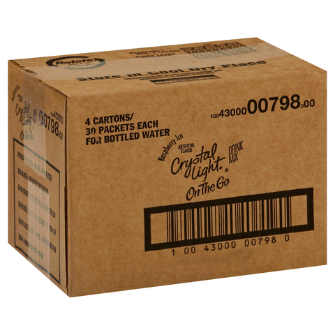 Crystal Light Raspberry On The Go Drink 120 Case .94 Pound