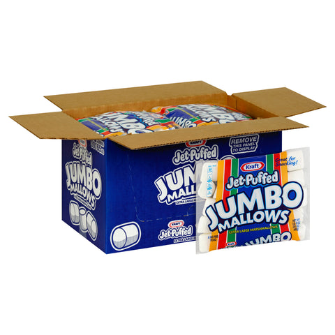 Jet Puffed Jumbo Marshmallow Snack, 24 Ounce -- 8 per case.